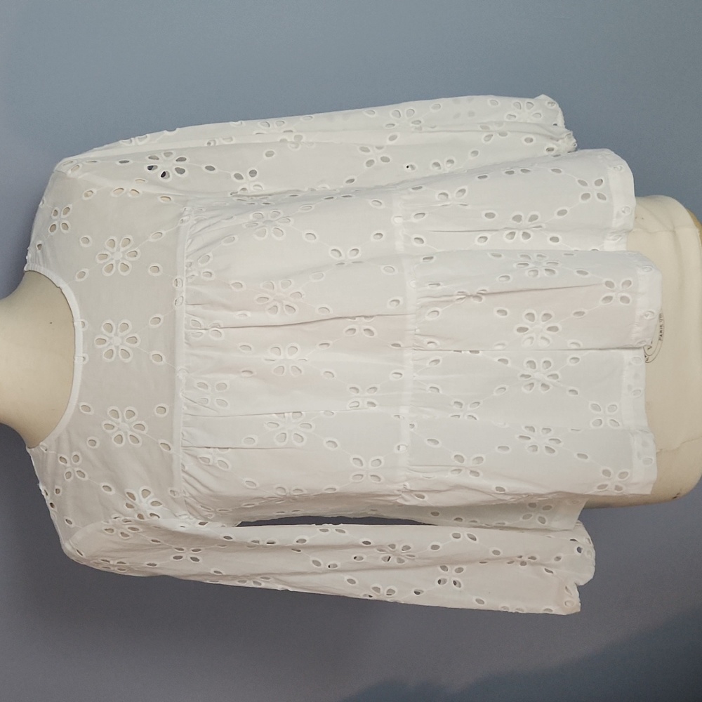 J. Crew white eyelet blouse